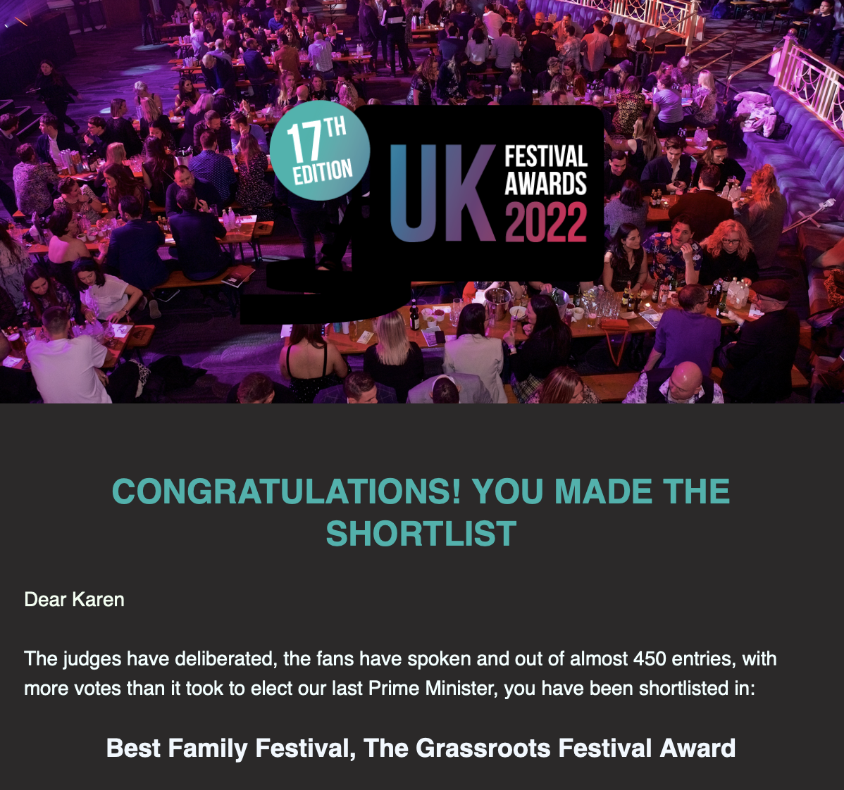 Yay! We made the UK Festival Awards shortlist! | 3 Wishes Fairy Festival