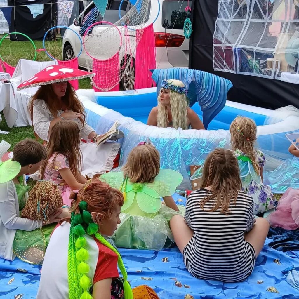 Mischief the Mermaid in the Mermaid Lagoon at 3 wishes fairy Festival 