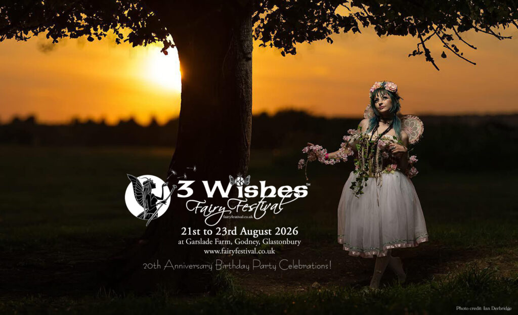 Fairy standing in the field at 3 Wishes fairy festival 