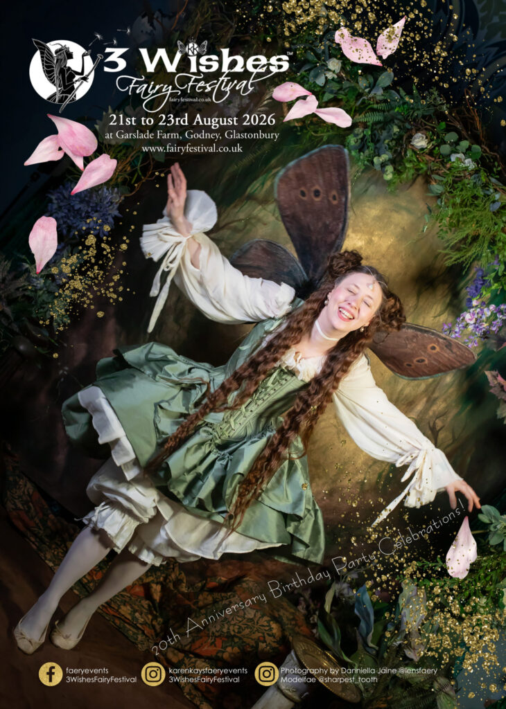 Happy fairy girl at the fairy festival